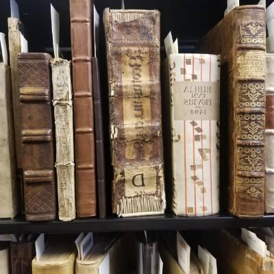 Rare books on shelf